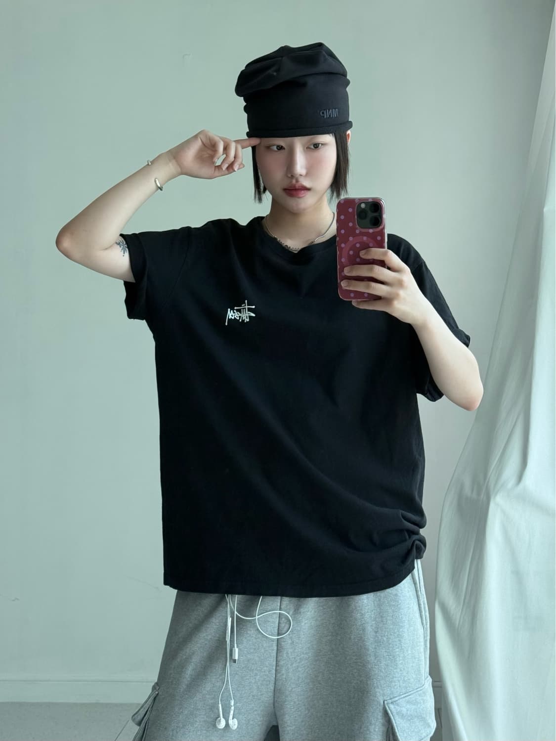 스투시 빅로고 블랙 반팔티 상품이미지1