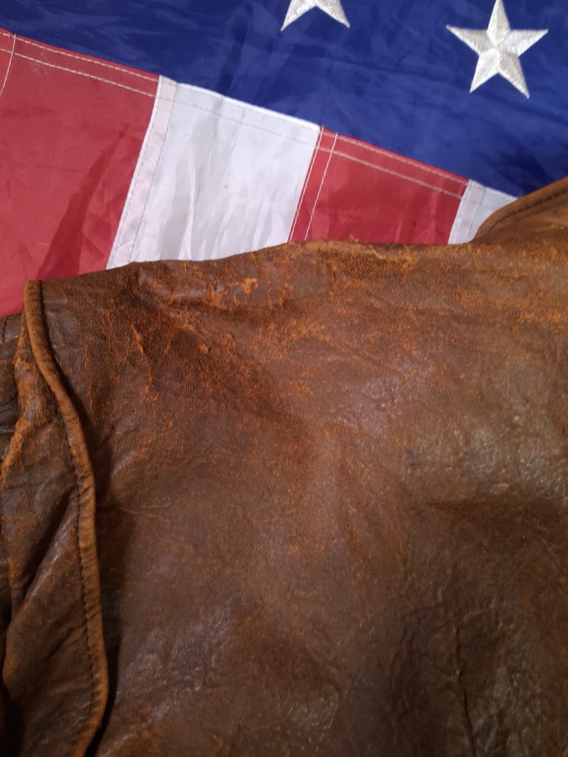 오리지날 80's ROBO 리얼레더 밀리터리 항공자켓 상품이미지8