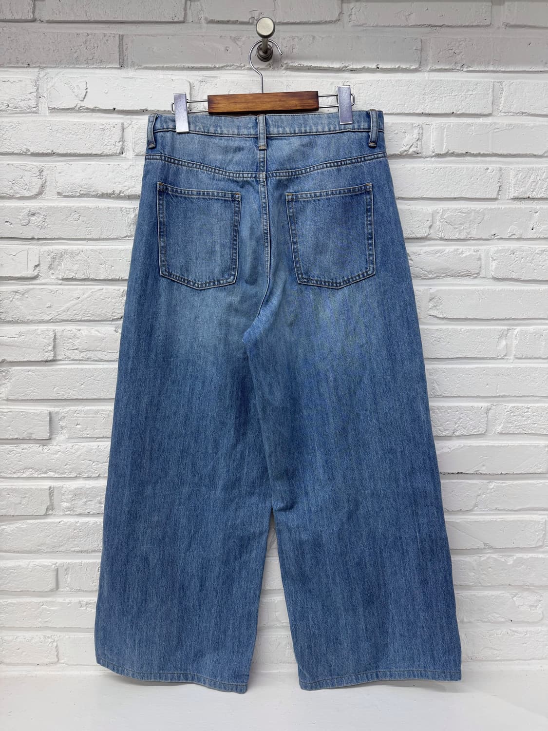 유니클로 연청 와이드 팬츠 상품이미지5