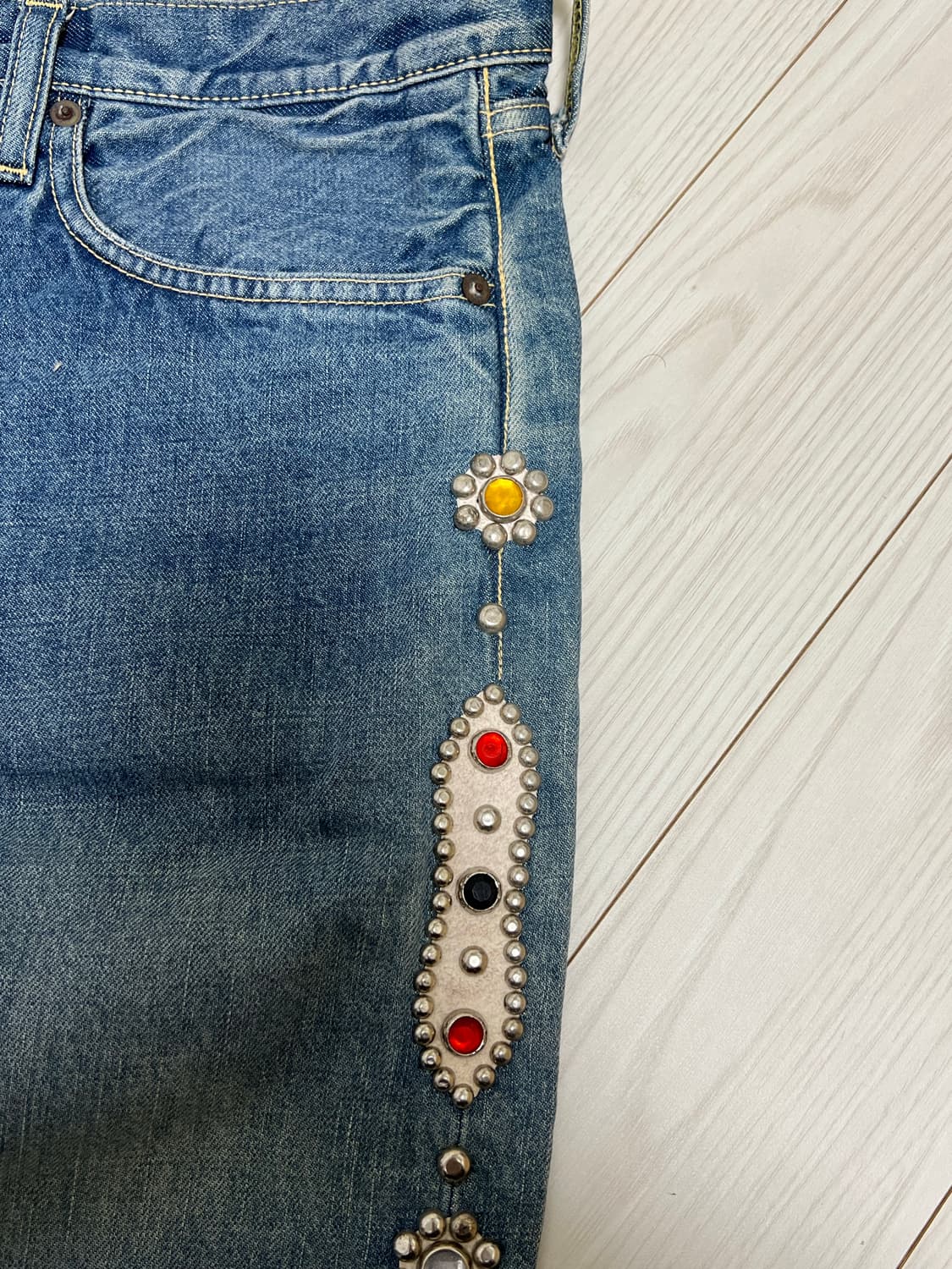 캐피탈 14온즈 몽키 시소코 잼스톤 데님 상품이미지5