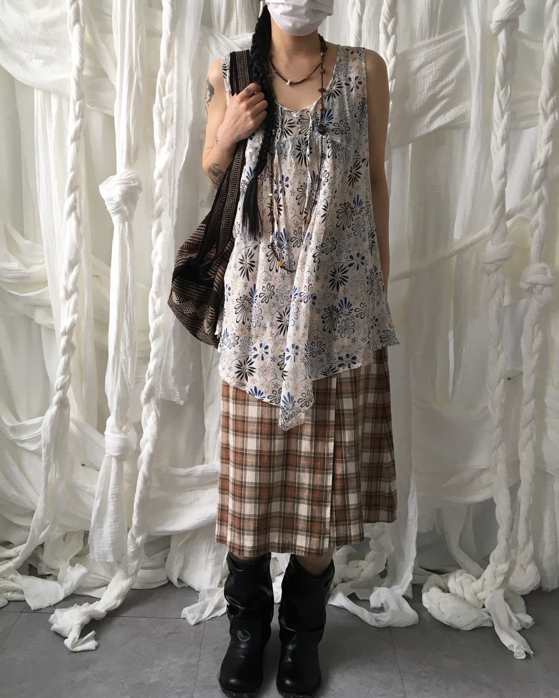Ethnic pattern sleeveless 상품이미지1