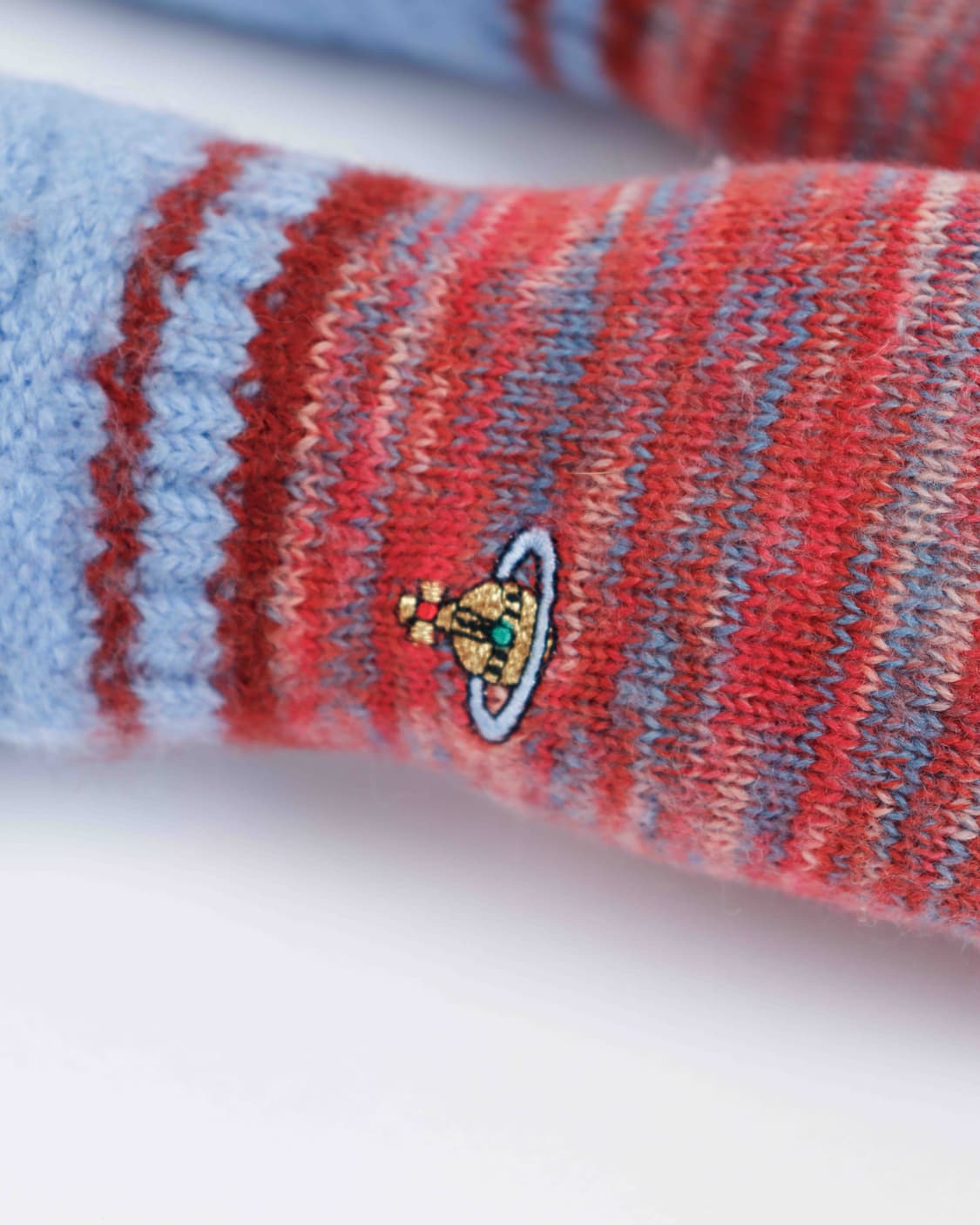 [Vivienne Westwood] 울 니트 장갑(Red&SkyBlue) 상품이미지6