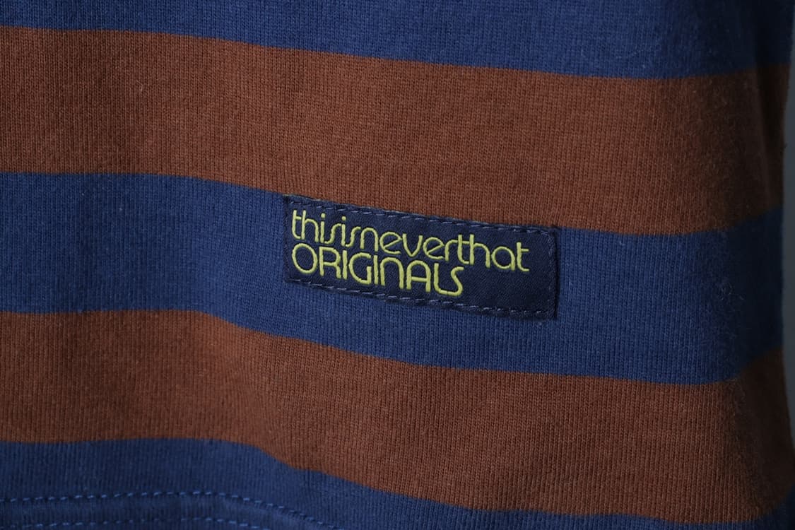 (L-XL) 디스이즈네버댓 반팔 티셔츠 스트라이프 브라운-H30901 상품이미지5