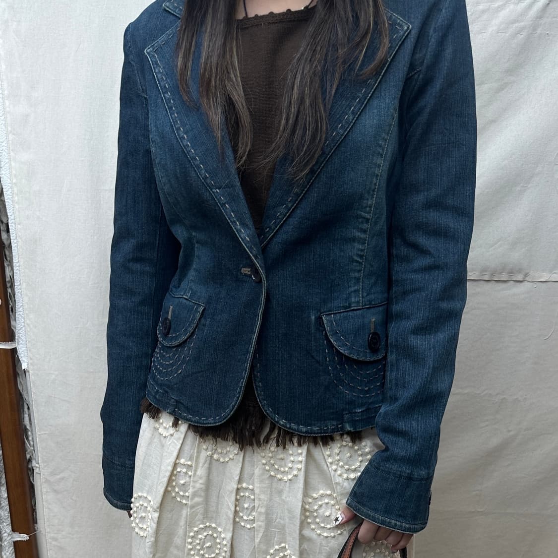 sonia rykiel stitch denim jacket 상품이미지1