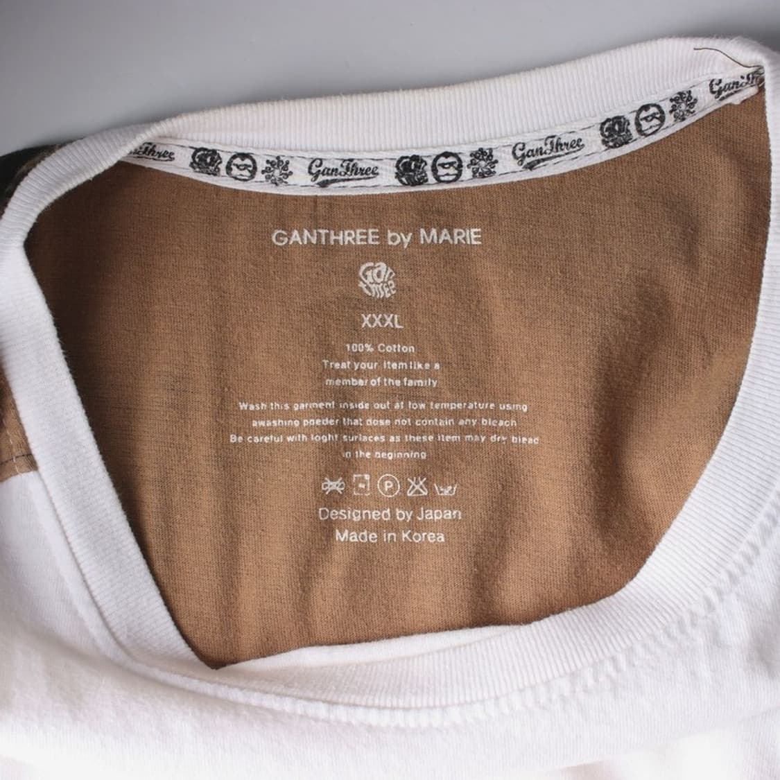 간쓰리 바이 마리 카모 숄더 그래픽 티셔츠 3XL 상품이미지5