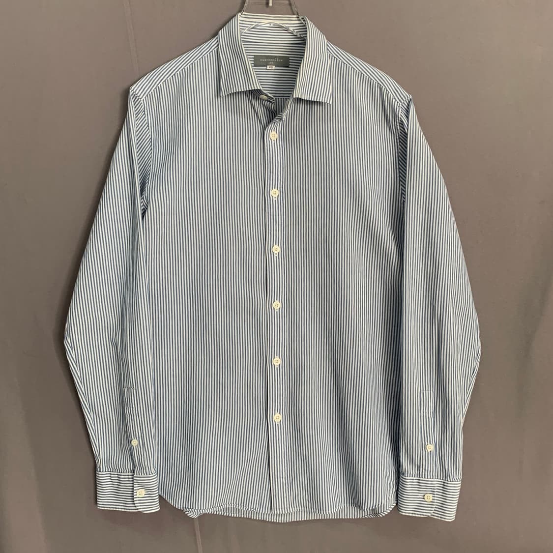 105 XL 커스텀멜로우 블루 스트라이프 셔츠 상품이미지1