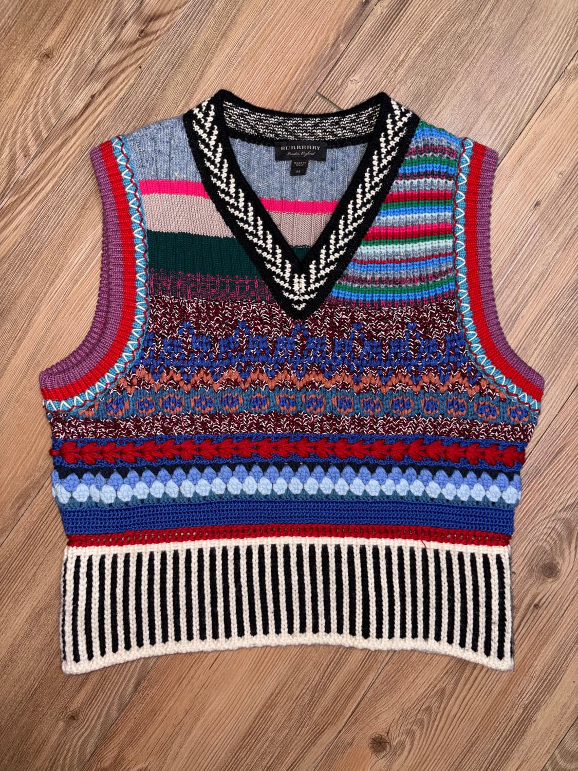 버버리 멀티 니트 베스트  (희귀 / Made in Italy) 상품이미지2