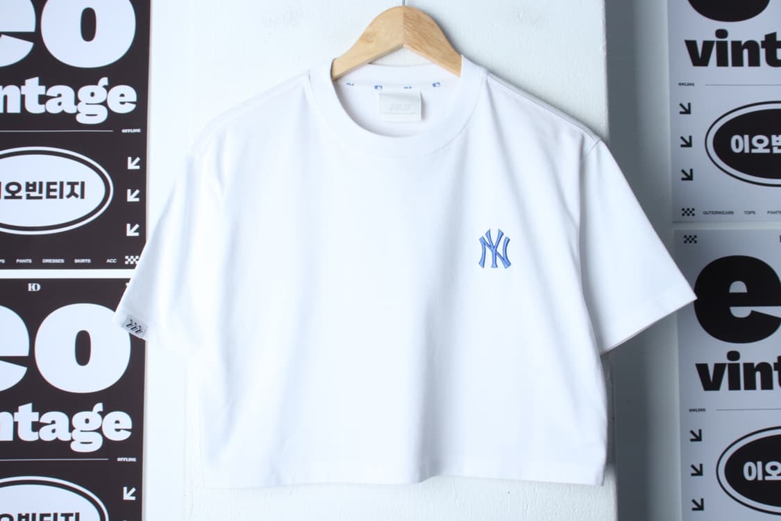 W(XS-S) MLB 엠엘비 반팔 티셔츠 뉴욕양키즈 크롭-H32596 상품이미지2