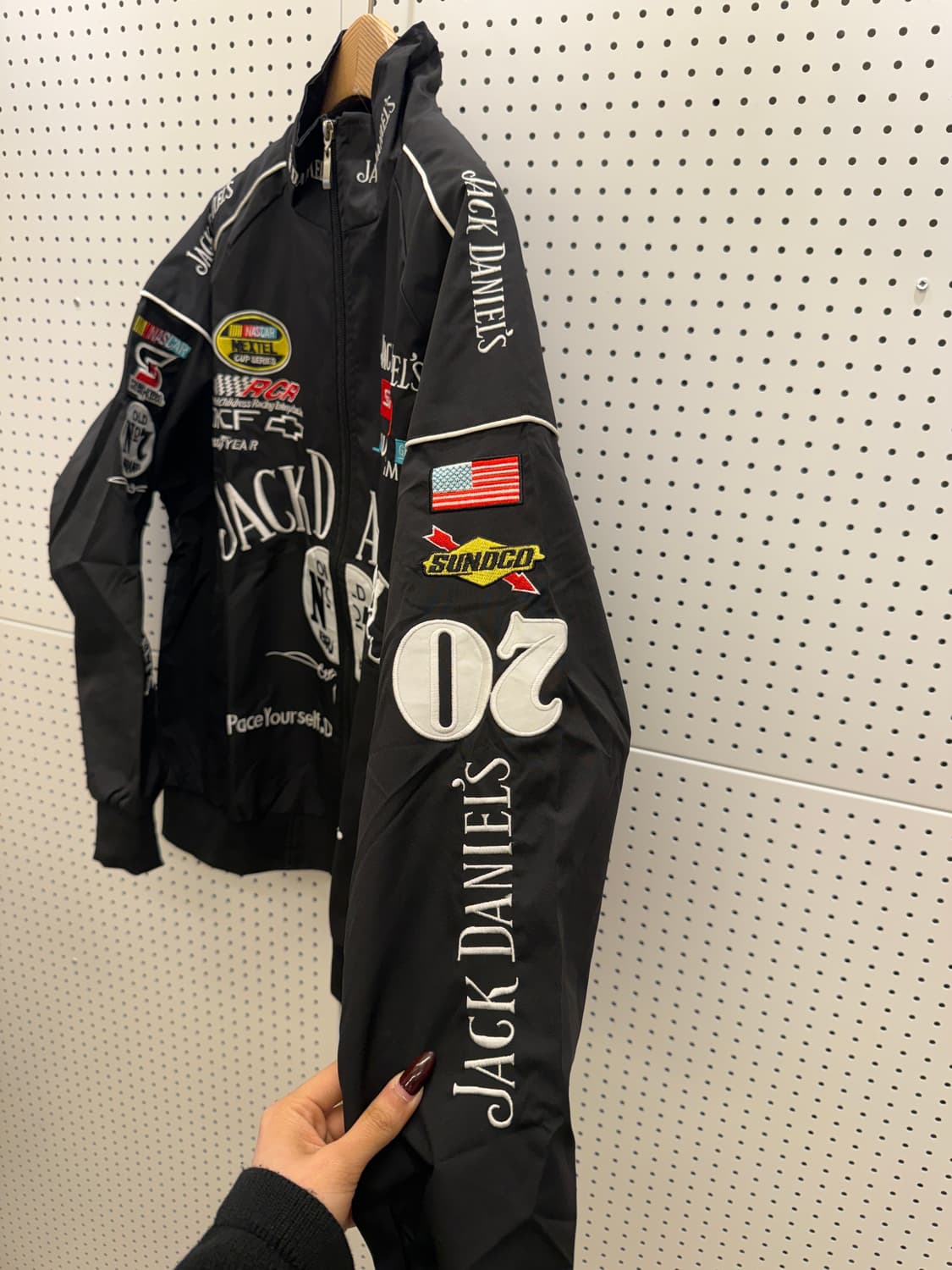 JH디자인 잭다니엘스 레이싱 자켓 블랙 U1638 상품이미지6