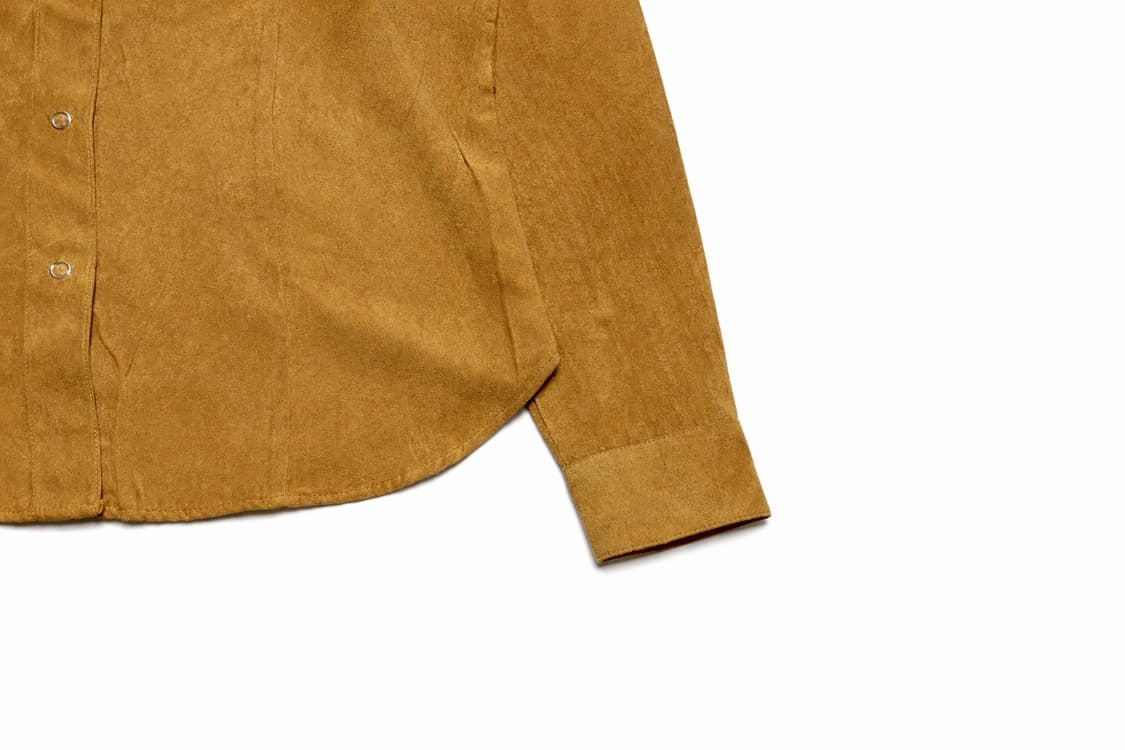 JPN 00s 일본 빈티지 Y2K 모리걸스웨이드 웨스턴 자수 패턴 셔츠 상품이미지5