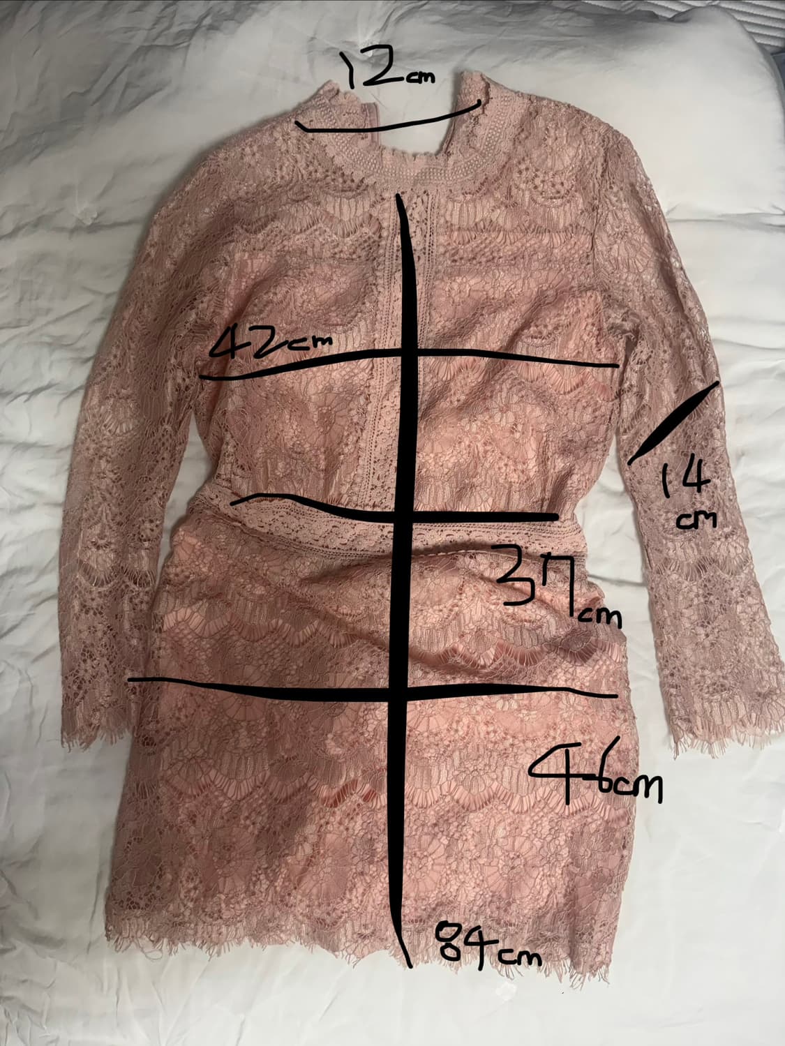 레이스핑크원피스 상품이미지5