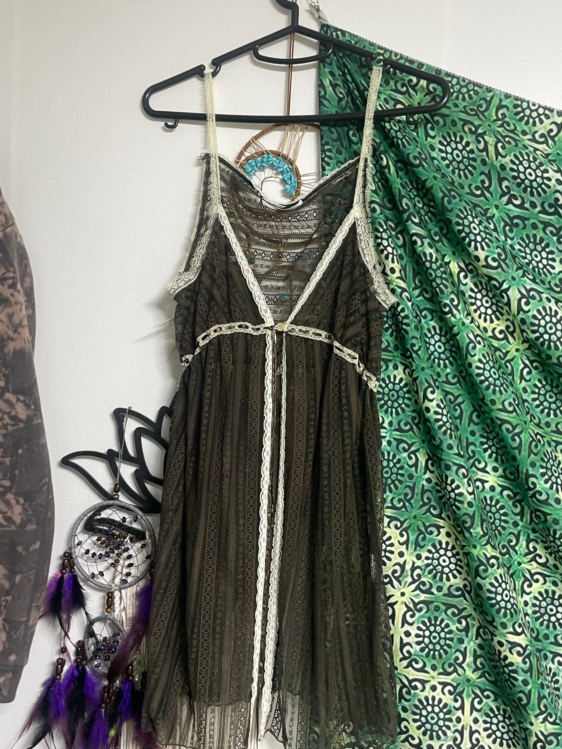 다크브라운 매쉬 레이어드 나시  상품이미지1