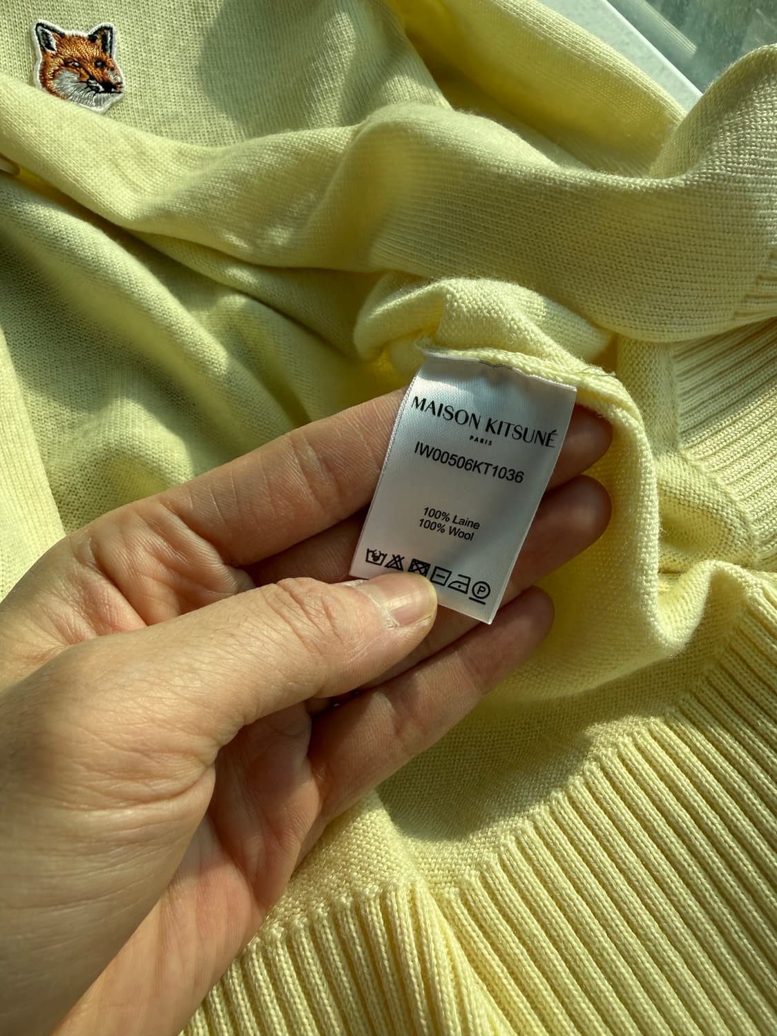 메종키츠네 폭스 헤드 울 가디건 상품이미지3