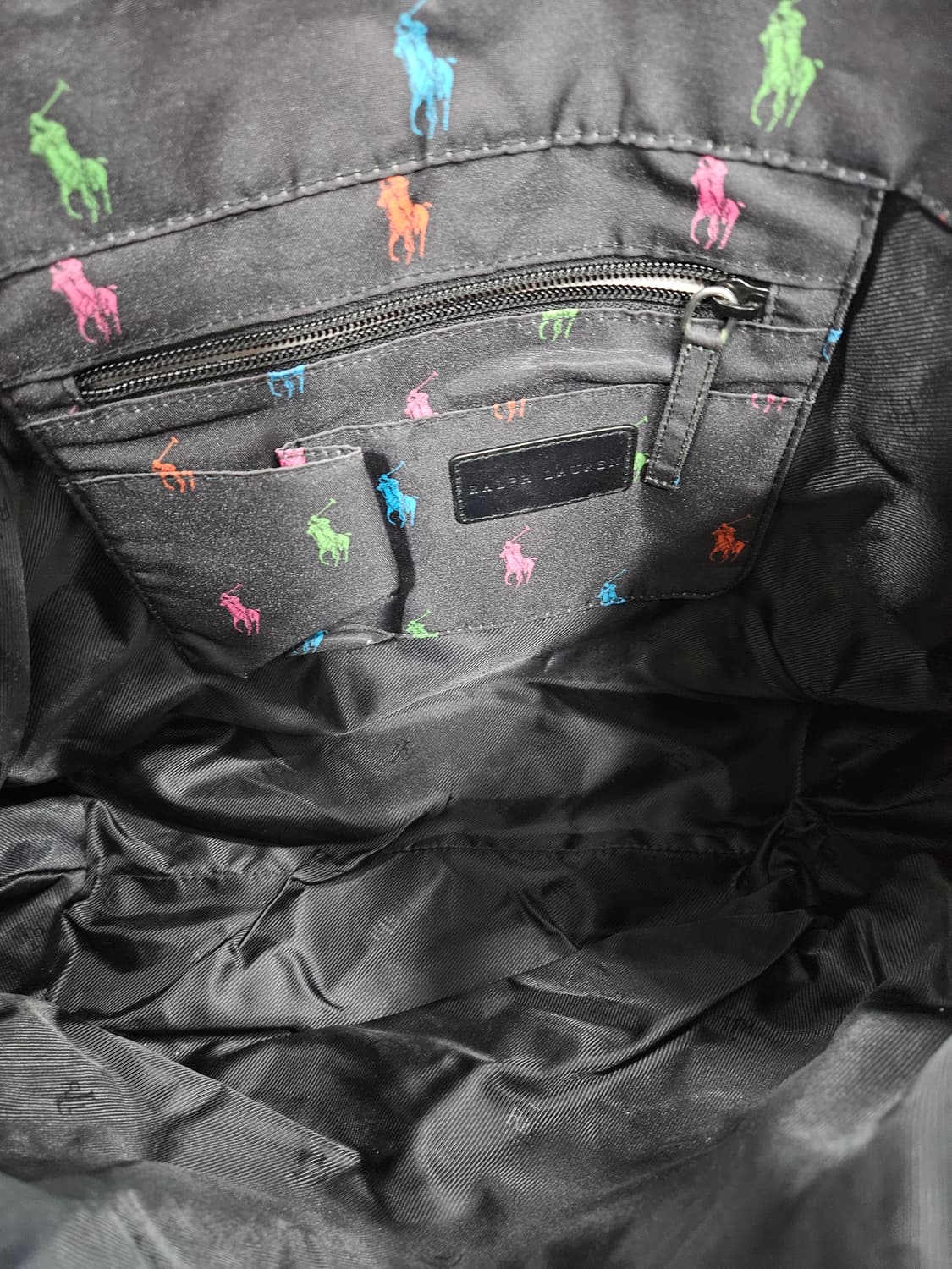 폴로랄프로렌 나일론 멀티컬러 포니 토드백 상품이미지4