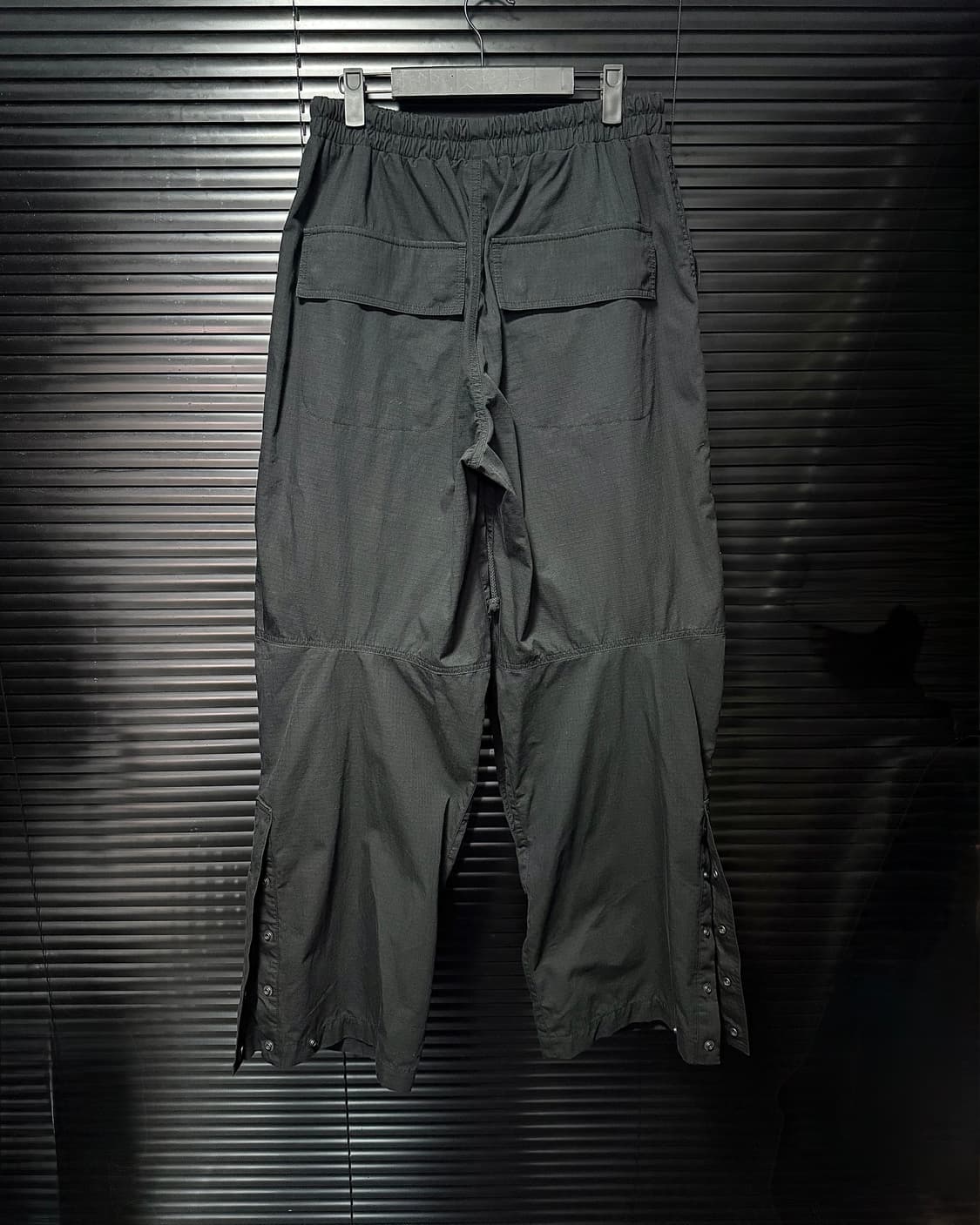 ETCE 더블니 라운지 카고 파라슈트 블랙 와이드 나일론 워크 팬츠 M 상품이미지8