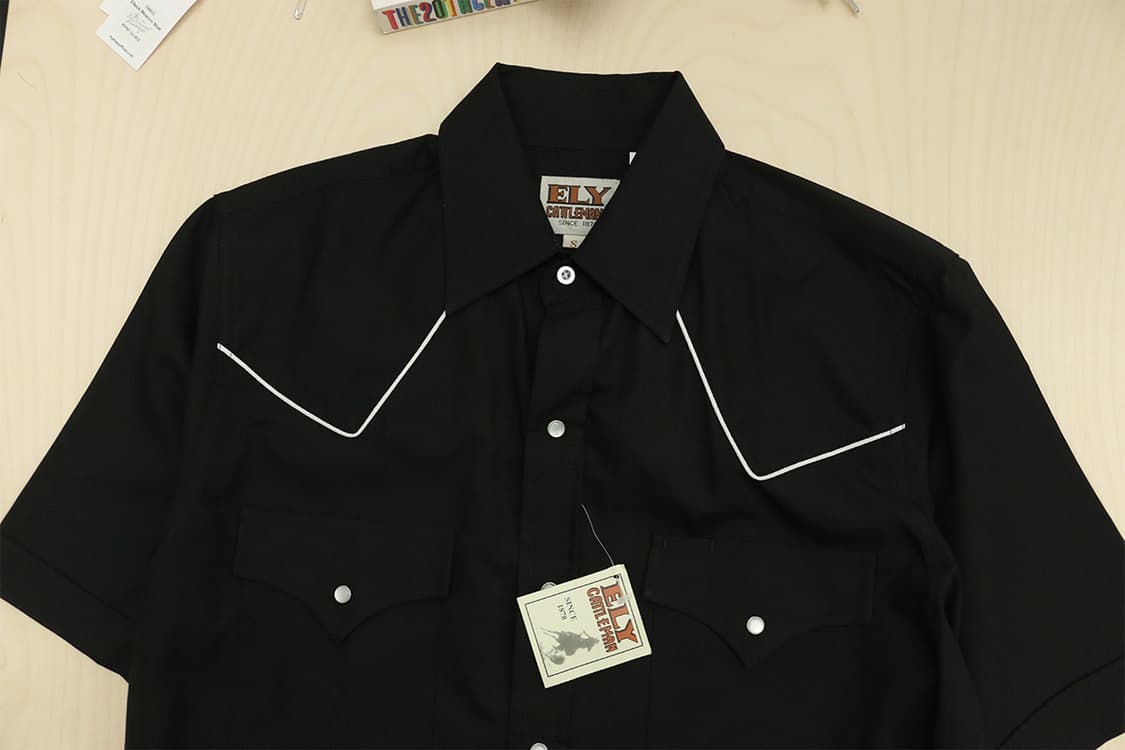 Ely Cattleman 블랙 웨스턴 반팔 셔츠  상품이미지4