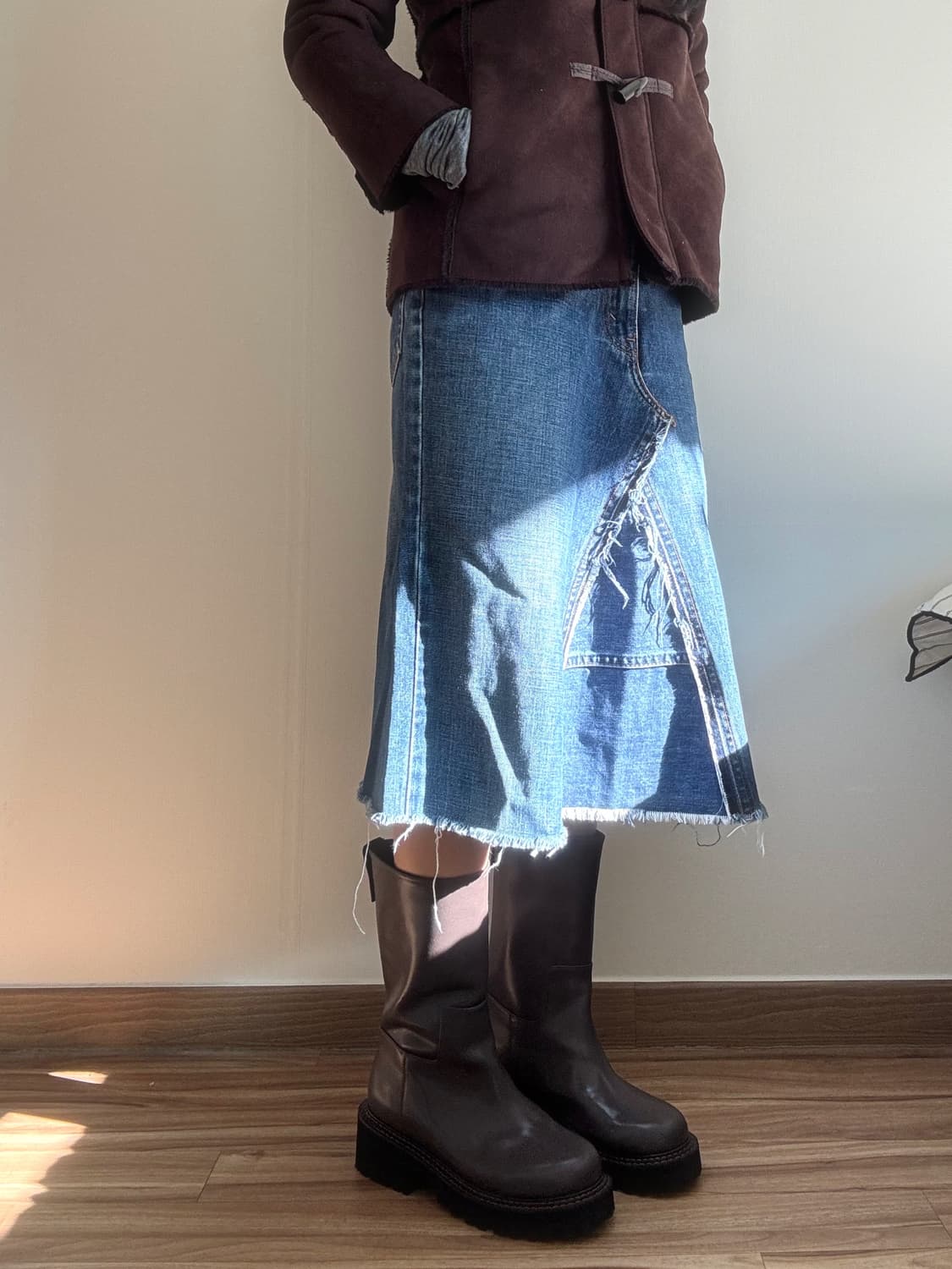 리바이스 데님 미디 스커트 상품이미지3