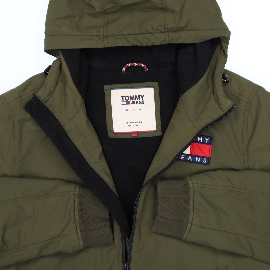 [L] 타미힐피거 빅로고 기모 후드 점퍼 자켓 N7107 상품이미지4