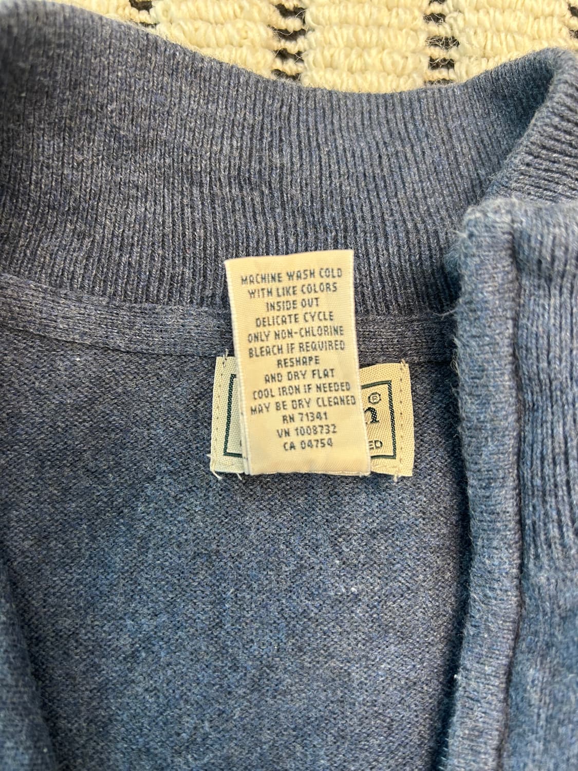 엘엘빈(LLbean) 챠콜 집업 니트 (코튼+캐시미어) 상품이미지6