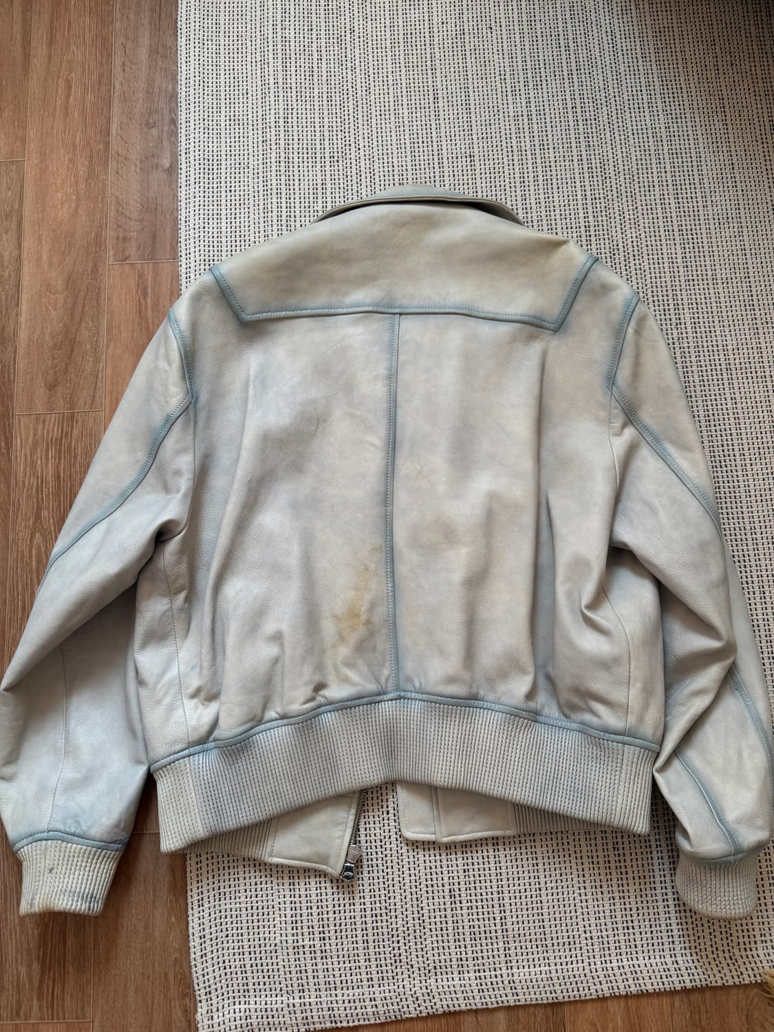 솔리드옴므 22ss 블루 레더 블루종 자켓 상품이미지9