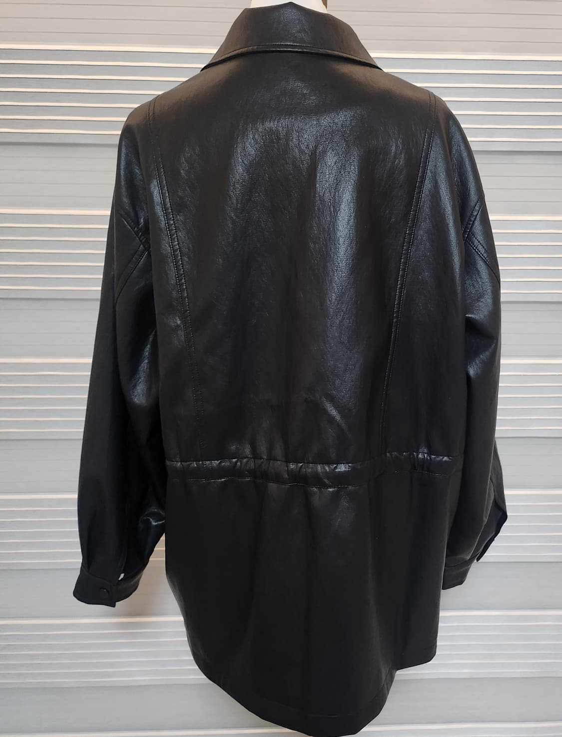 《새상품》에코 레더 자켓 점퍼 상품이미지4