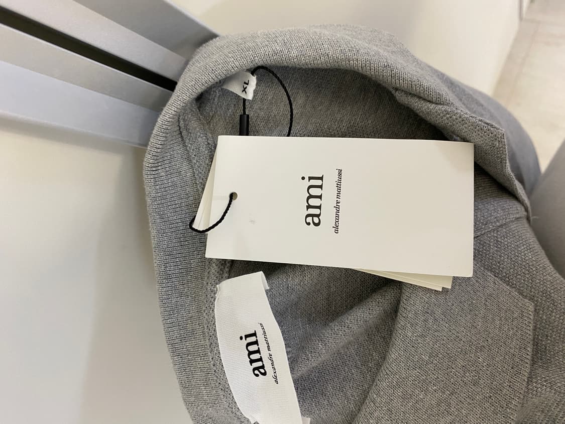 XL) AMI 하트 로고 폴로 티셔츠_회색 상품이미지6