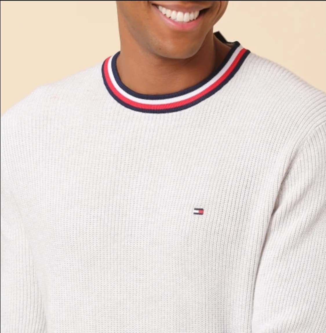 타미힐피거 리브드 제네바 크르넥 니트 스웨터 M size 상품이미지2