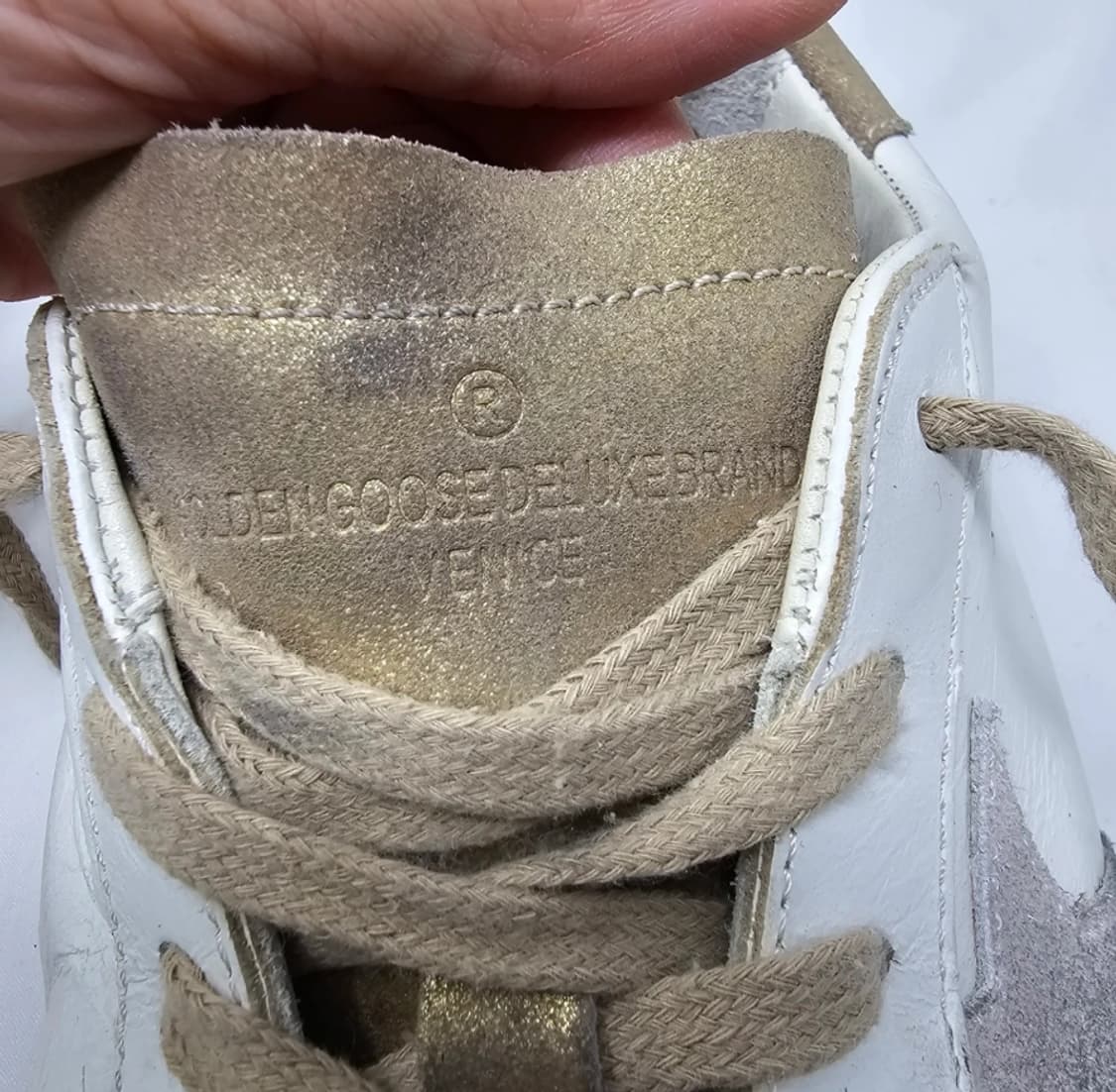 정품 골든구스 슈퍼스타 화이트 골드 스니커즈 39 상품이미지9