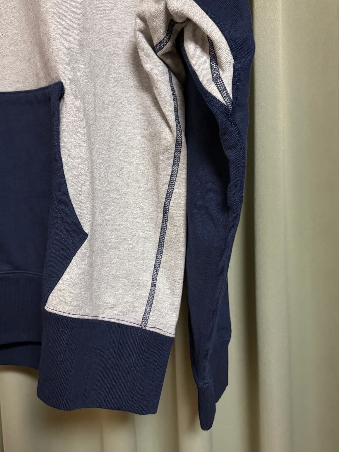 데밀 LOT55 프리덤슬리브 후드 그레이 네이비 3 상품이미지2