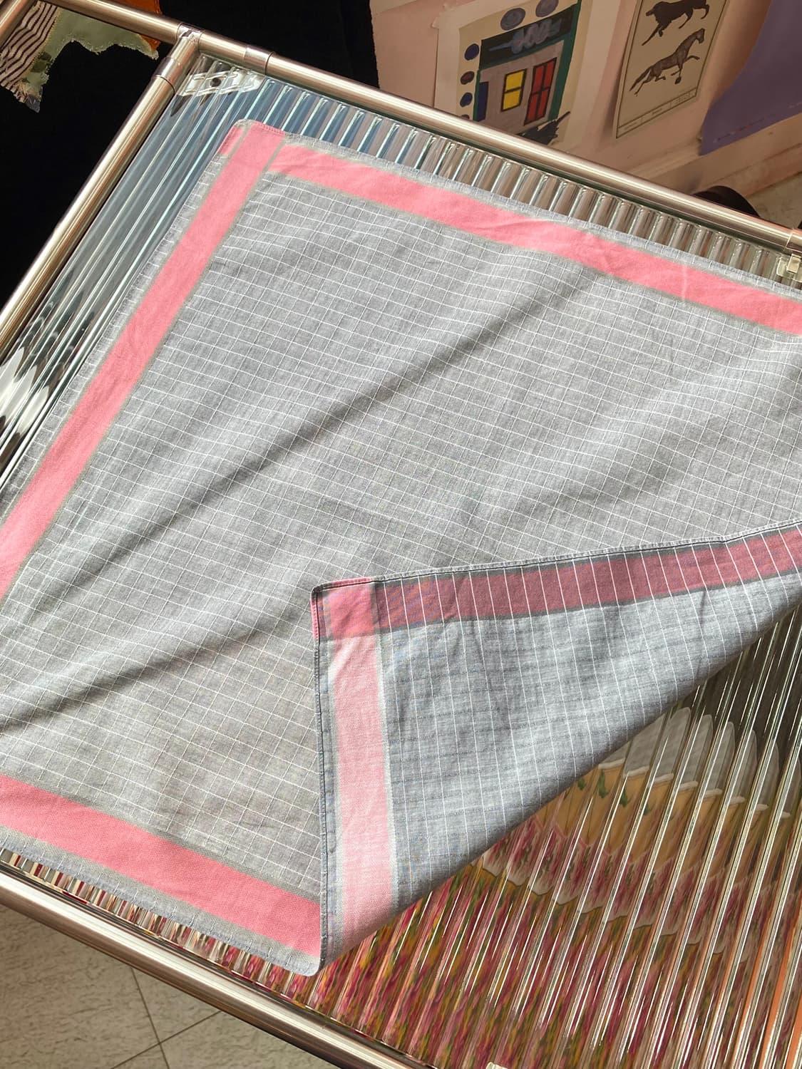 빈티지 베이직 그레이 손수건 상품이미지3