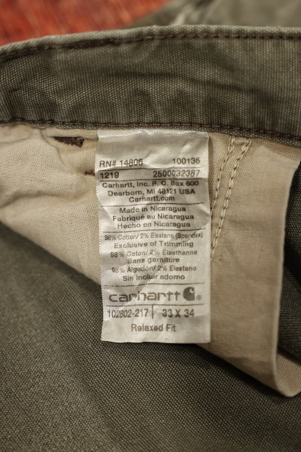 빈티지 칼하트 더블니 디스트레스드 판매 상품이미지8