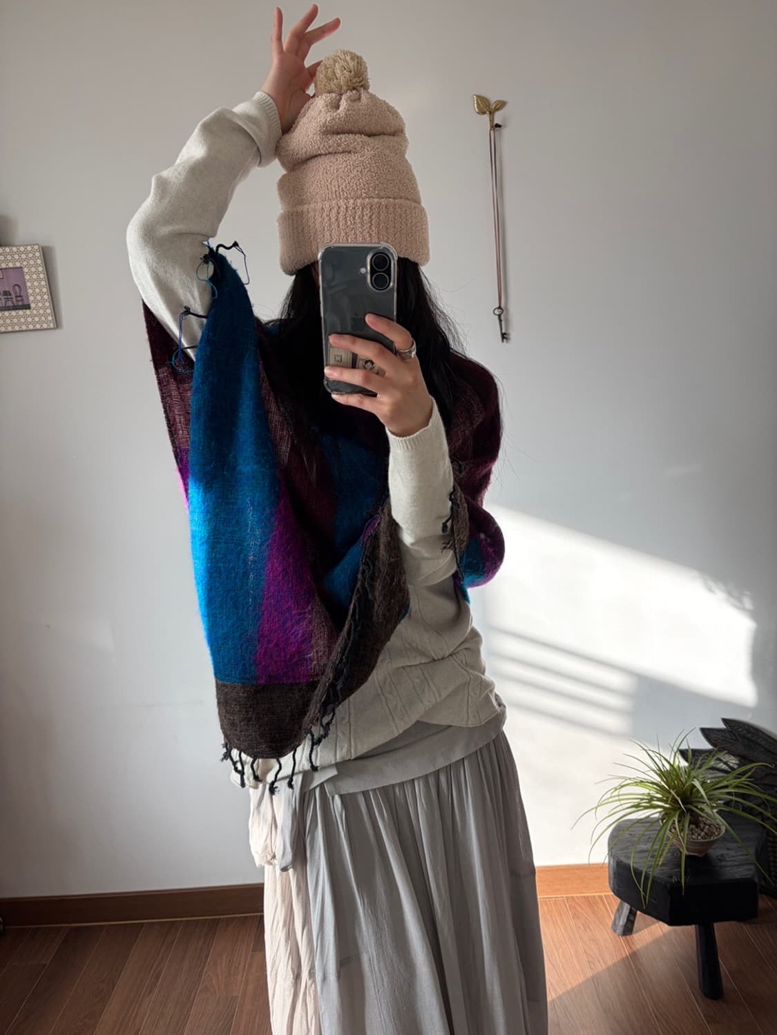 fleece pompom beanie 상품이미지4