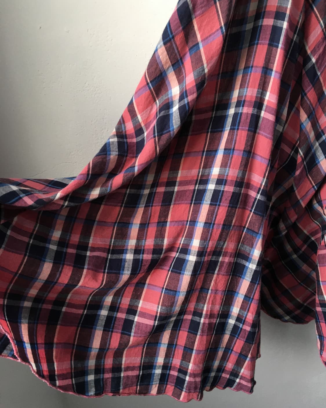 Check pattern unbalanced skirt 상품이미지3