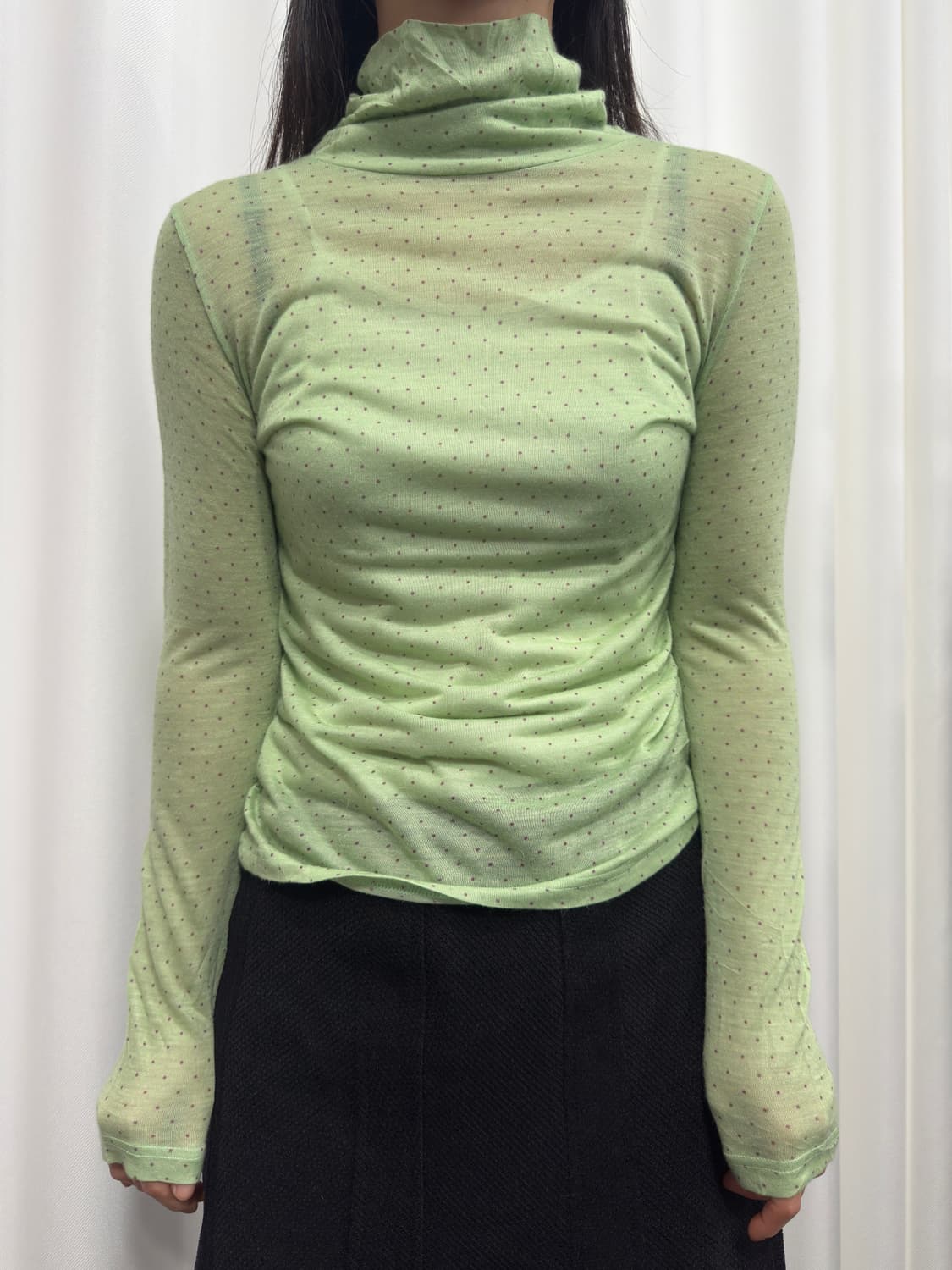 dot green longsleeve  상품이미지1