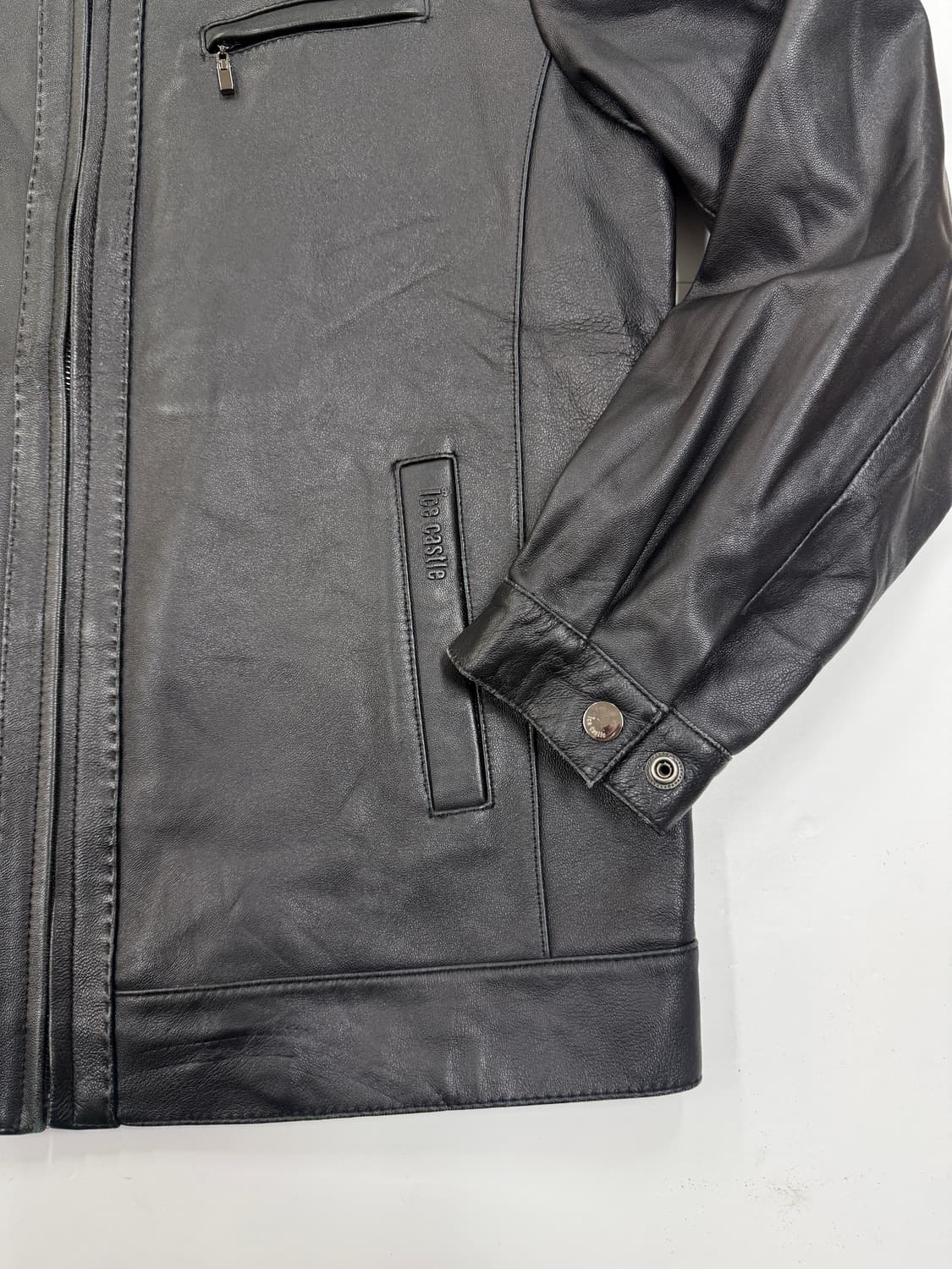 Sheepskin leather 집업 자켓 상품이미지4