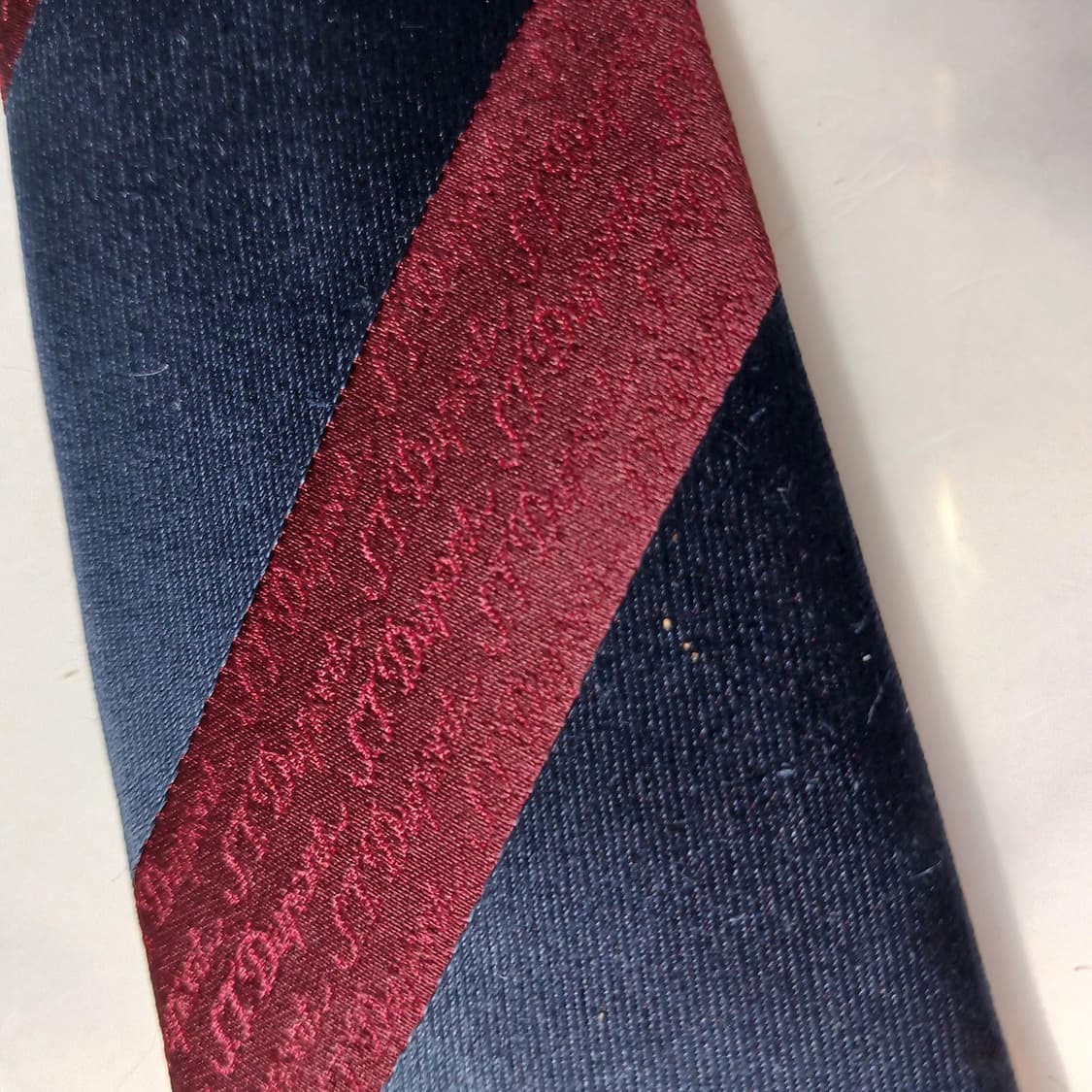 에스.티. 듀퐁 네이비 스트라이프 넥타이 8cm A+등급 E835
 상품이미지10