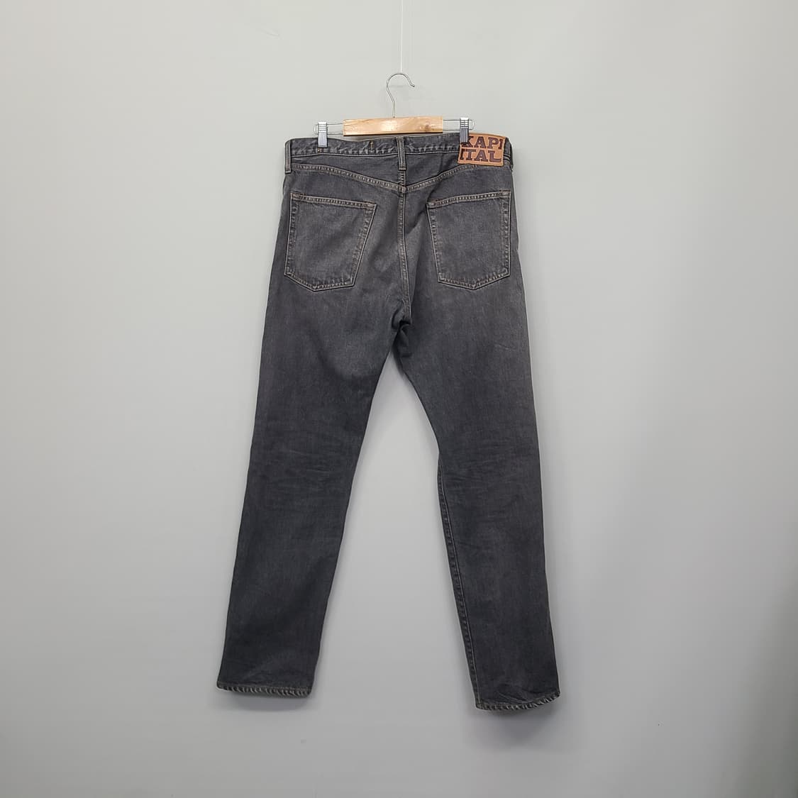 [실착1회/최상] 캐피탈 14oz 몽키 시스코 잼스톤 데님 블랙 34 상품이미지5