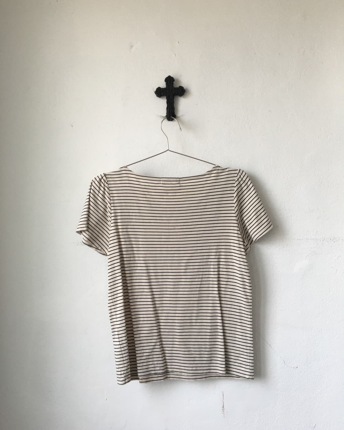 Shoe printing stripe pattern t shirt 상품이미지3