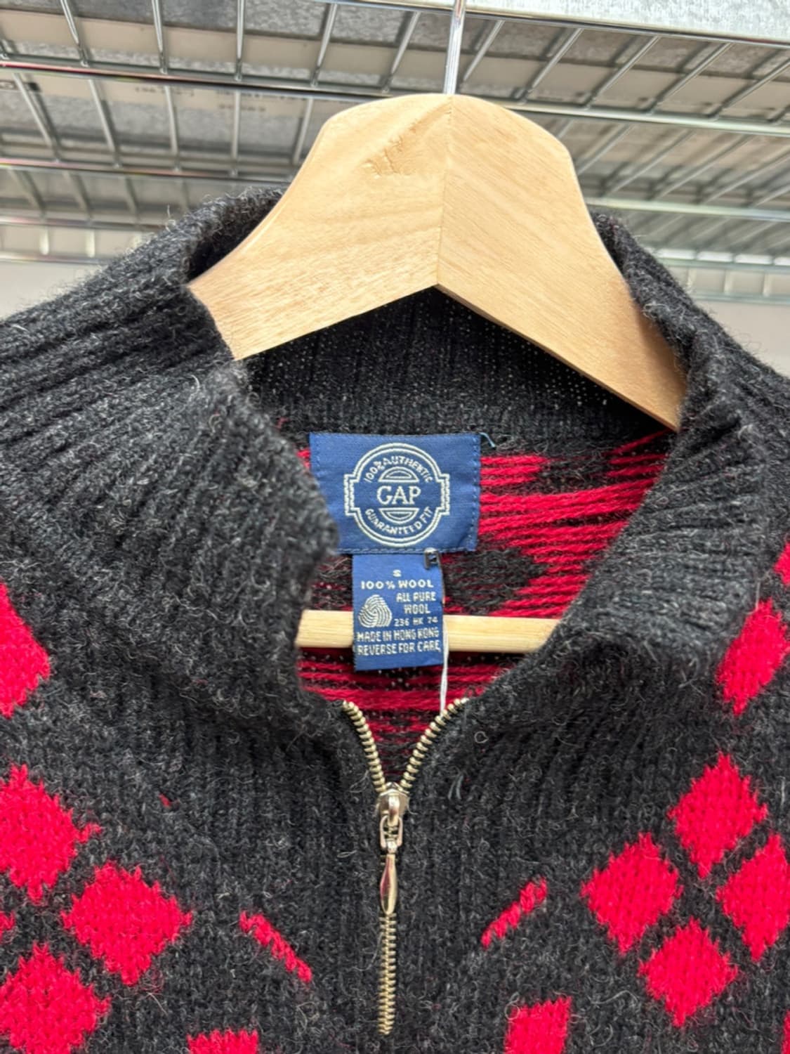 OLD GAP Geometric Wool Zip Sweater 상품이미지3