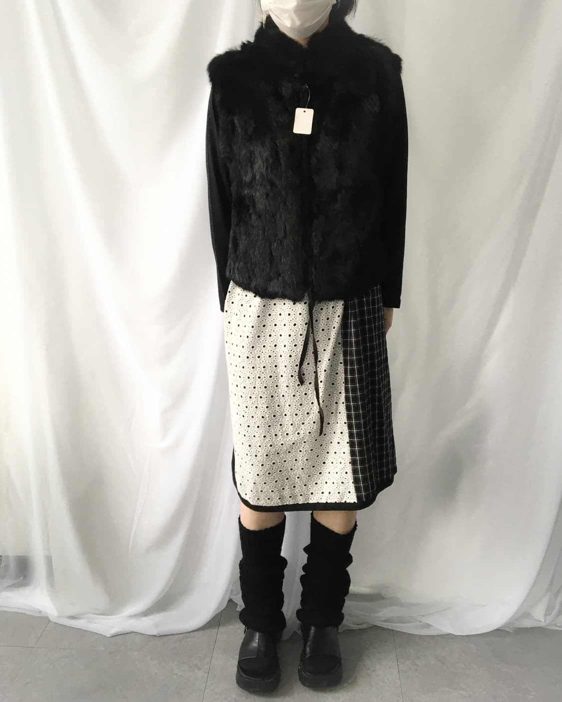 Rabbit fur vest 상품이미지5