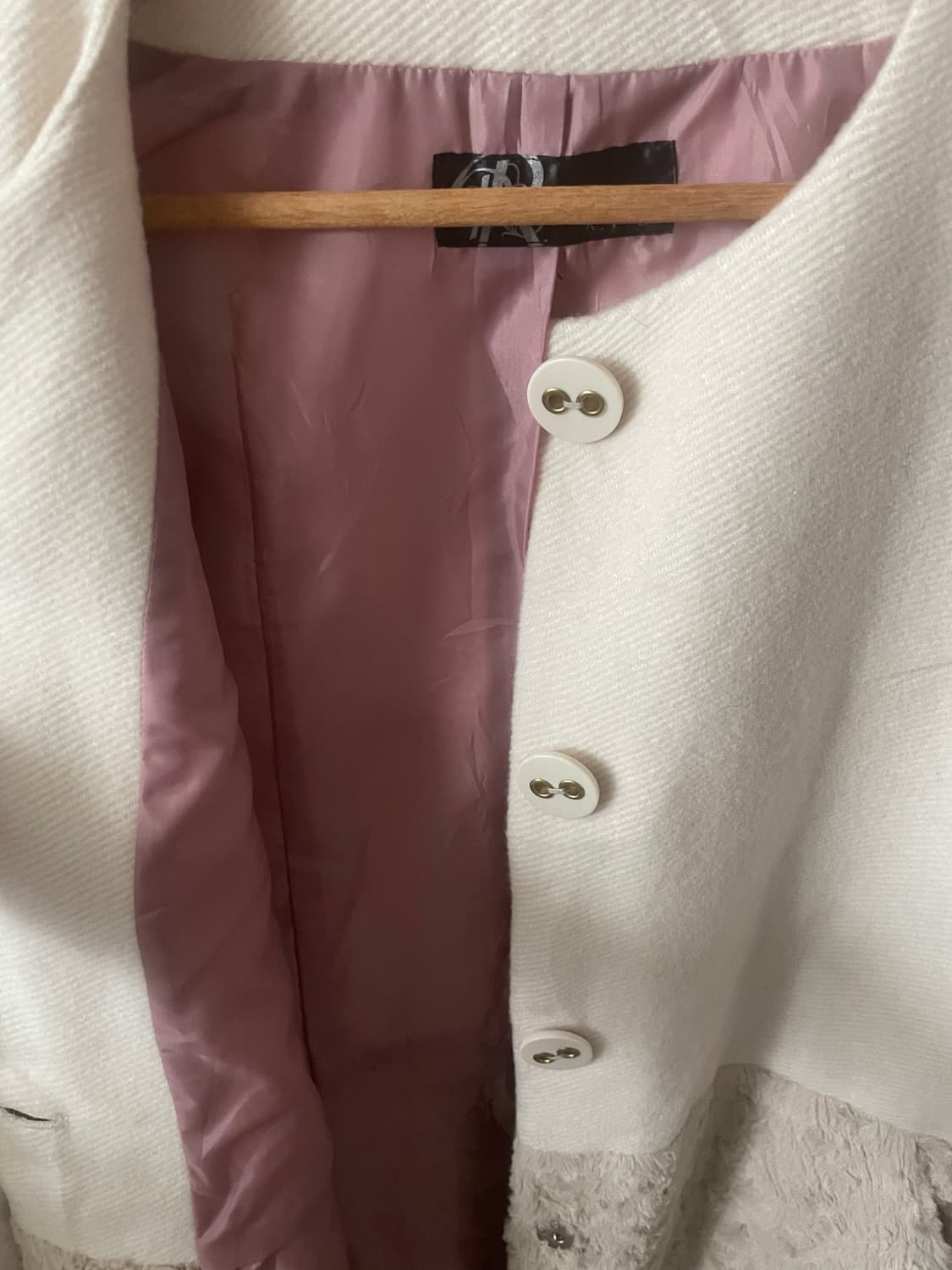 모리걸 빈티지 퍼 아이보리 코트🤍 상품이미지4