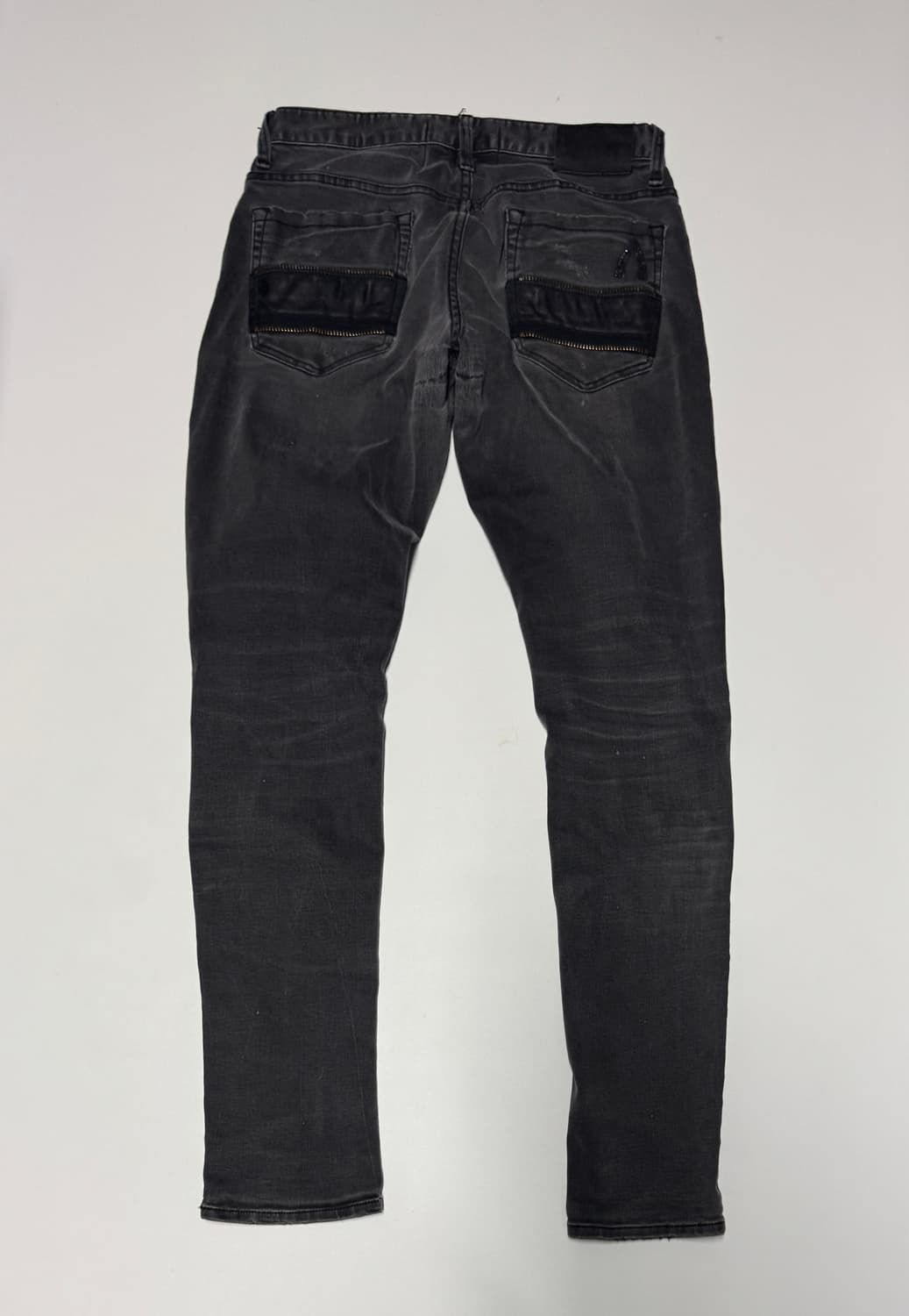 버커루 블랙 워싱 데미지 패치워크 찢청 데님팬츠 31.4 상품이미지2