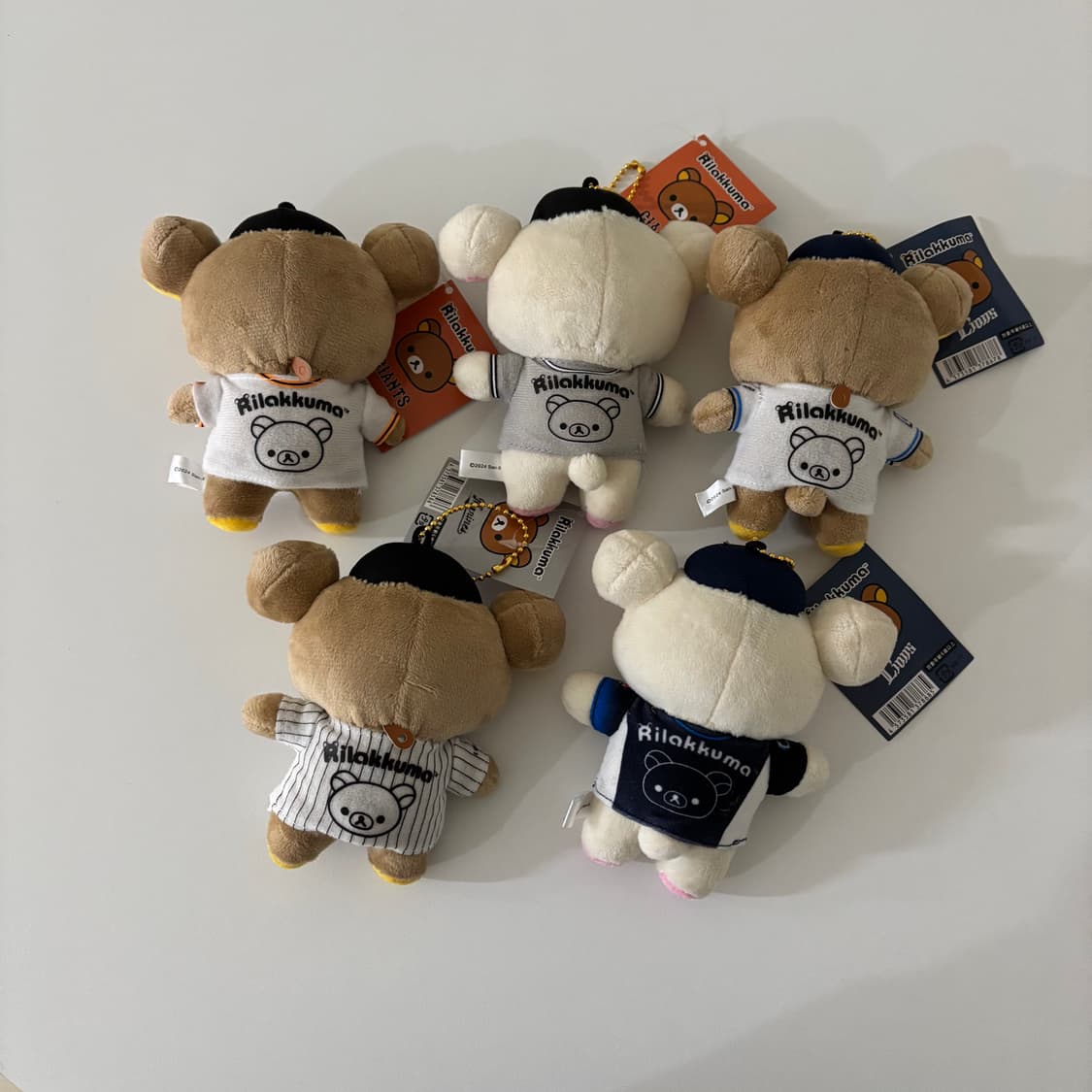 [5개가격] 리락쿠마 야구시리즈 인형 키링(일괄판매) 상품이미지2