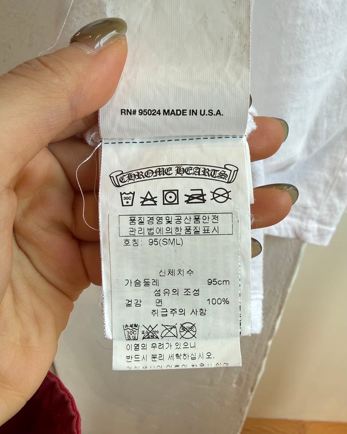 크롬하츠 화이트 스타포인트 로고 하프티  상품이미지9