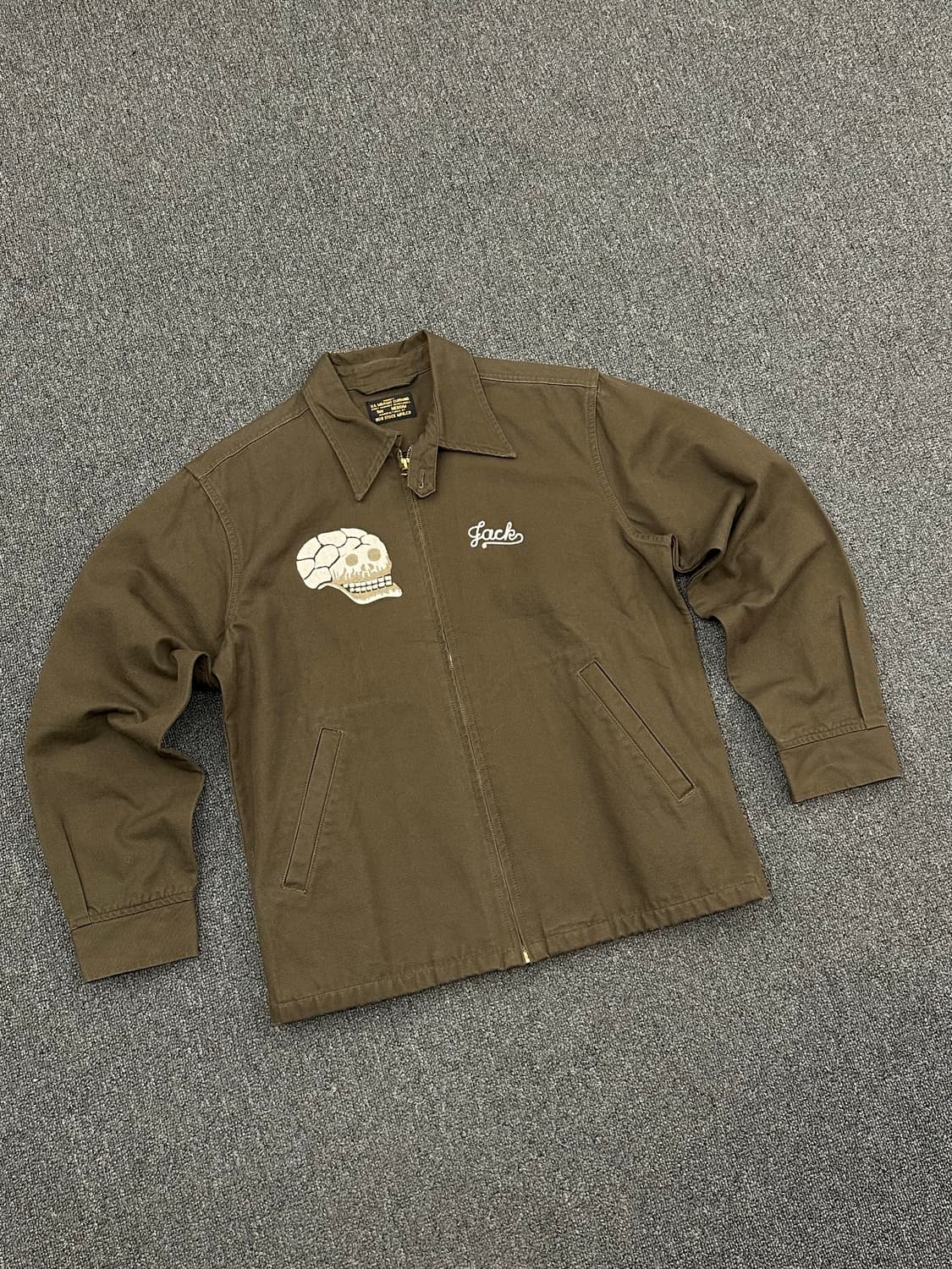 M)오리지널 U.S.밀리터리 OG-507 스컬 자수 포인트 집업 자켓 상품이미지2