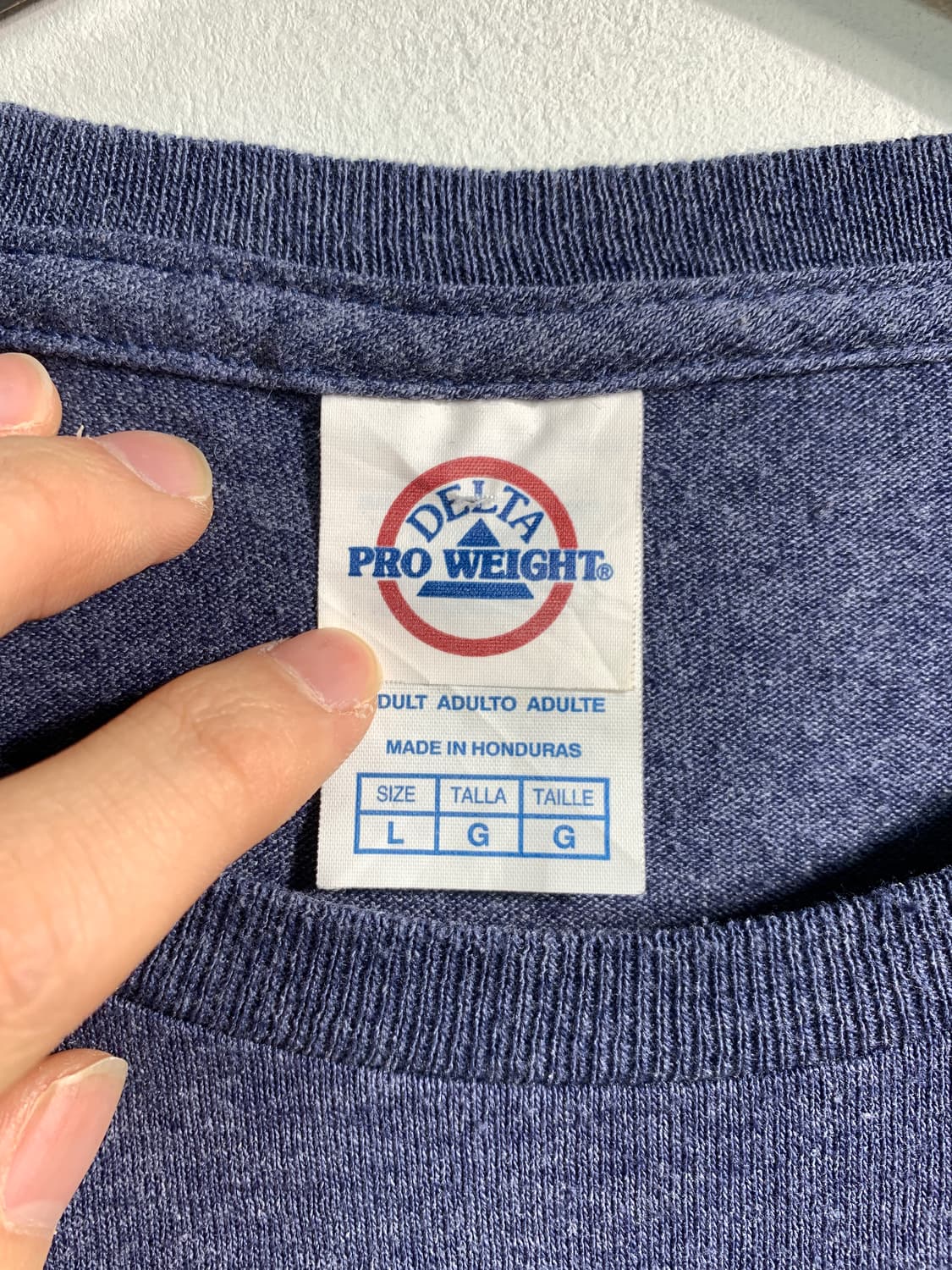 만원샵) delta 델타 빈티지 티셔츠 블루 L C244 상품이미지7