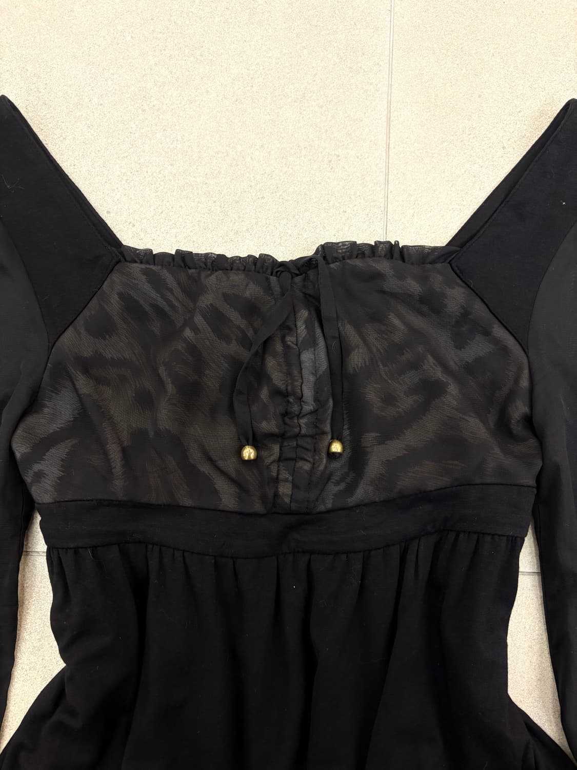 블랙 레오파드 시스루 원피스 상품이미지2