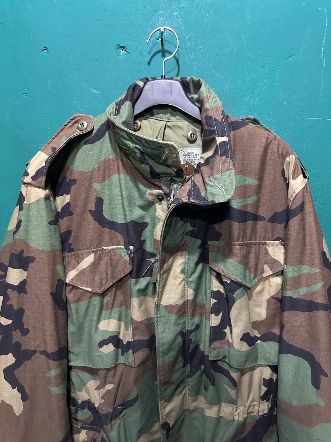 미군 오리지널 우드랜드 자켓 라지롱 상품이미지2