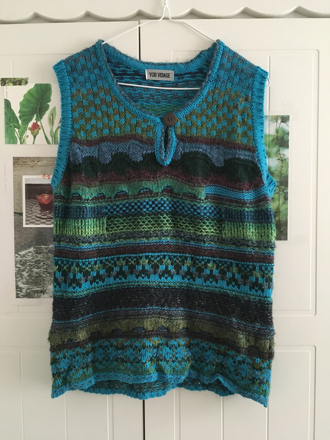 일본빈티지 하구미 스즈코 모리걸 히피 청록 아오이유우 레이어드 코디세트 상품이미지5