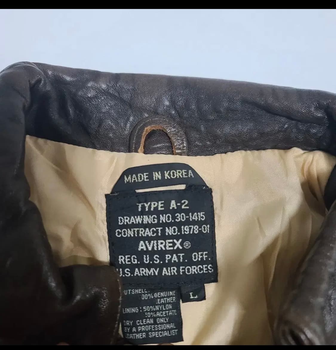 아비렉스 a2 레더자켓 상품이미지5